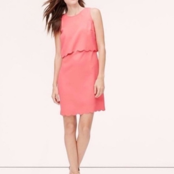 LOFT Dresses & Skirts - Loft 4 crop illusion scallop